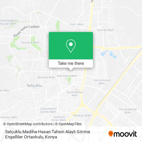 Selçuklu Mediha-Hasan Tahsin Alaylı Görme Engelliler Ortaokulu map