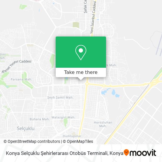 Konya Selçuklu Şehirlerarası Otobüs Terminali map