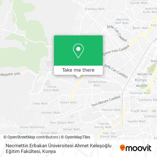 Necmettin Erbakan Üniversitesi Ahmet Keleşoğlu Eğitim Fakültesi map