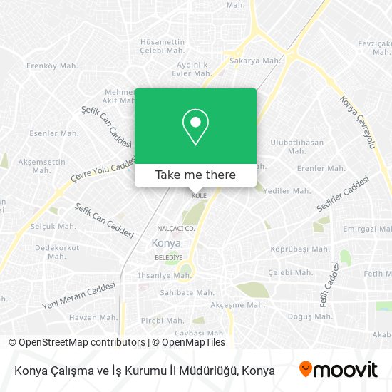 Konya Çalışma ve İş Kurumu İl Müdürlüğü map