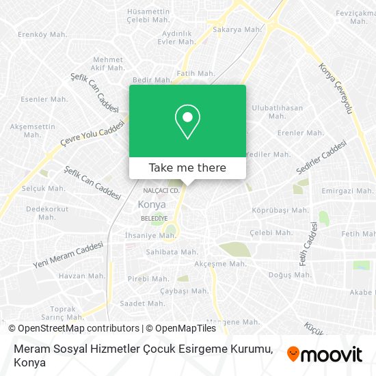 Meram Sosyal Hizmetler Çocuk Esirgeme Kurumu map
