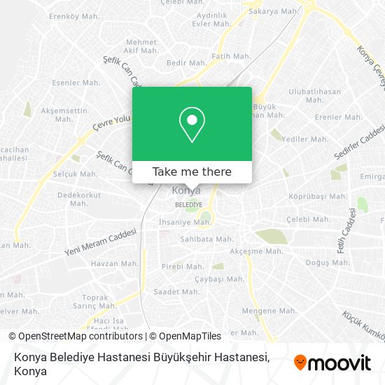 Konya Belediye Hastanesi Büyükşehir Hastanesi map