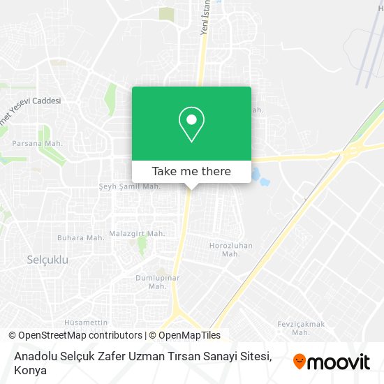 Anadolu Selçuk Zafer Uzman Tırsan Sanayi Sitesi map