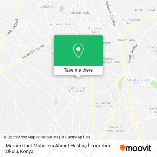 Meram Uhut Mahallesi Ahmet Haşhaş İlköğretim Okulu map