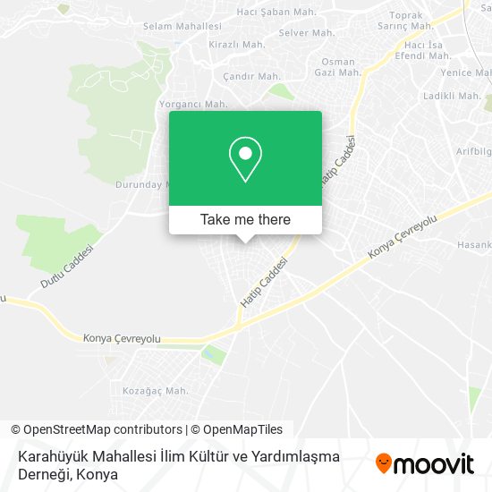 Karahüyük Mahallesi İlim Kültür ve Yardımlaşma Derneği map