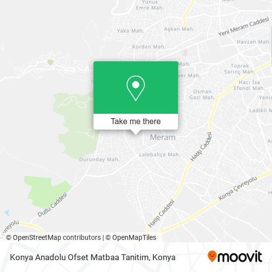 Konya Anadolu Ofset Matbaa Tanitim map