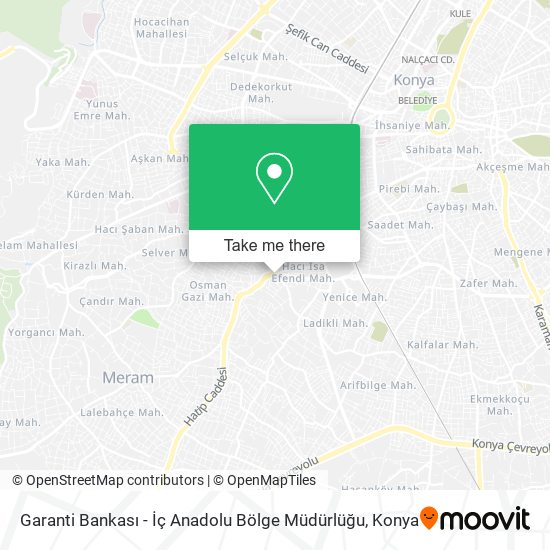 Garanti Bankası - İç Anadolu Bölge Müdürlüğu map