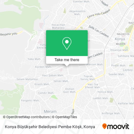 Konya Büyükşehir Belediyesi Pembe Köşk map