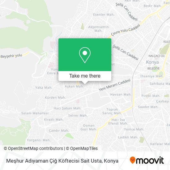 Meşhur Adıyaman Çiğ Köftecisi Sait Usta map