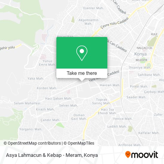 Asya Lahmacun & Kebap - Meram map