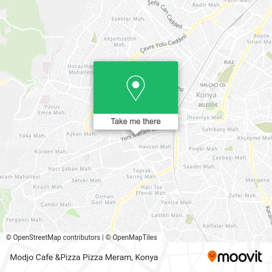 Modjo Cafe &Pizza Pizza Meram map