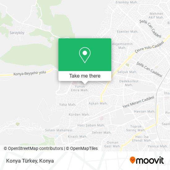 Konya Türkey map