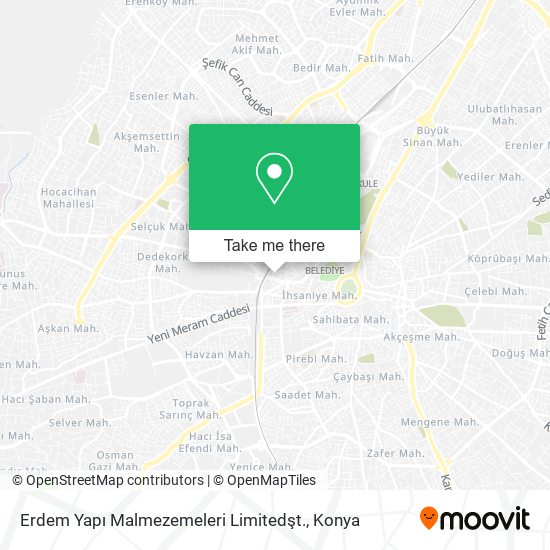 Erdem Yapı Malmezemeleri Limitedşt. map