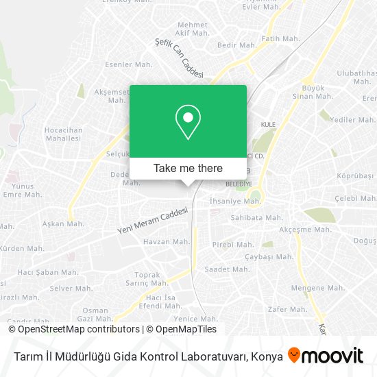 Tarım İl Müdürlüğü Gida Kontrol Laboratuvarı map