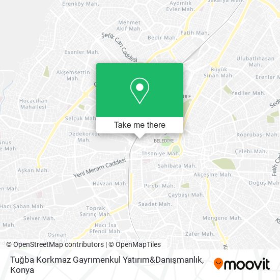Tuğba Korkmaz Gayrımenkul Yatırım&Danışmanlık map