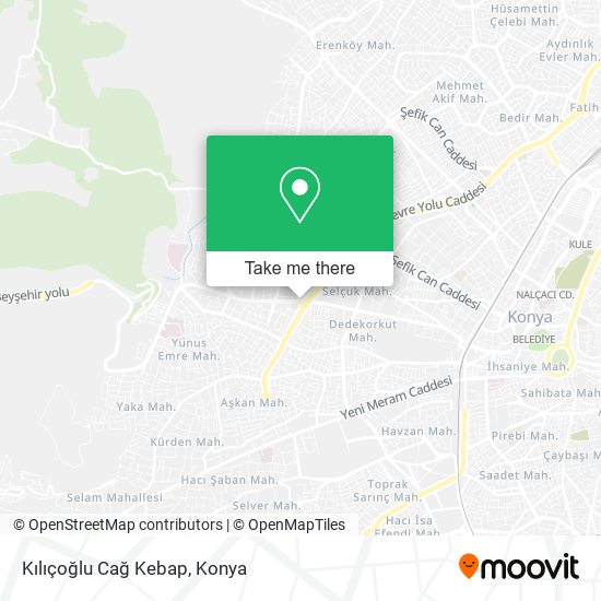 Kılıçoğlu Cağ Kebap map