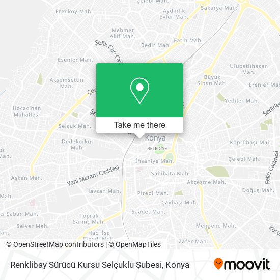 Renklibay Sürücü Kursu Selçuklu Şubesi map