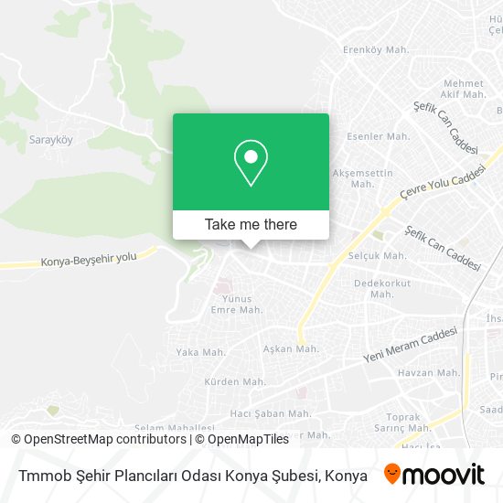 Tmmob Şehir Plancıları Odası Konya Şubesi map