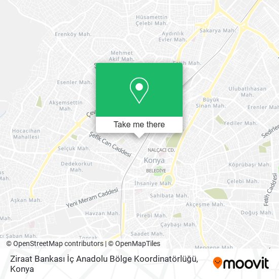 Ziraat Bankası İç Anadolu Bölge Koordinatörlüğü map