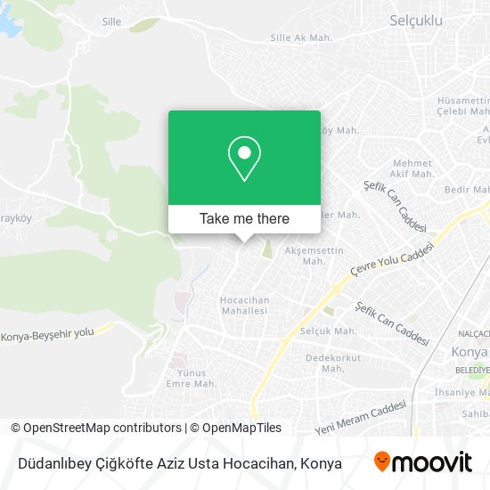 Düdanlıbey Çiğköfte Aziz Usta Hocacihan map