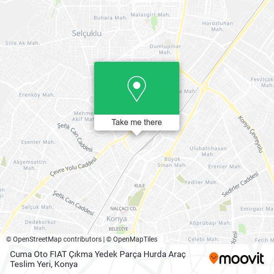 Cuma Oto FIAT Çıkma Yedek Parça Hurda Araç Teslim Yeri map