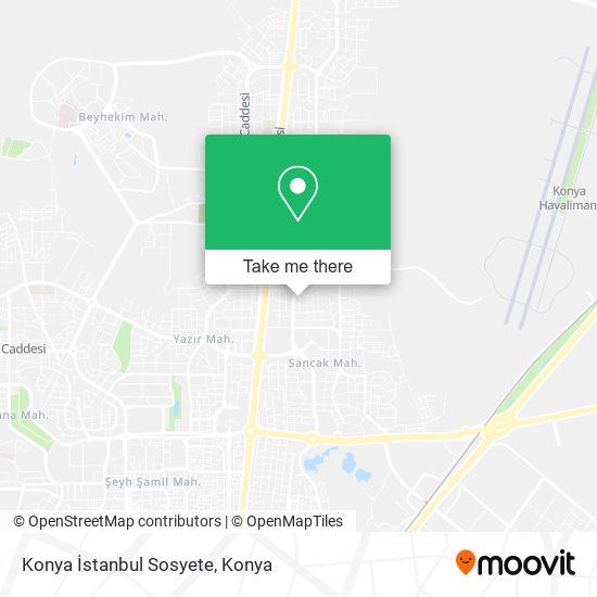 Konya İstanbul Sosyete map