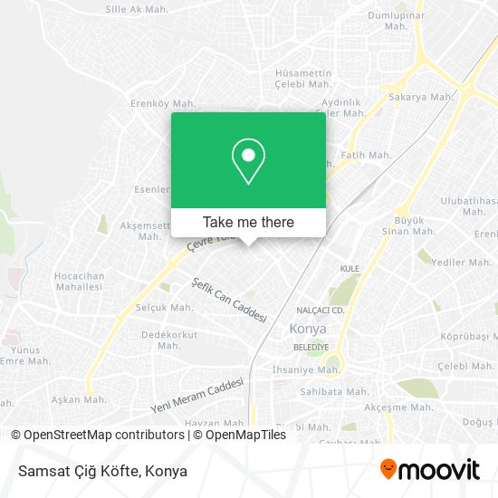 Samsat Çiğ Köfte map