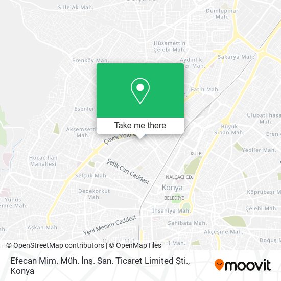 Efecan Mim. Müh. İnş. San. Ticaret Limited Şti. map