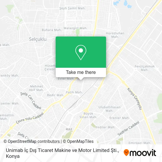 Unimab İç Dış Ticaret Makine ve Motor Limited Şti. map