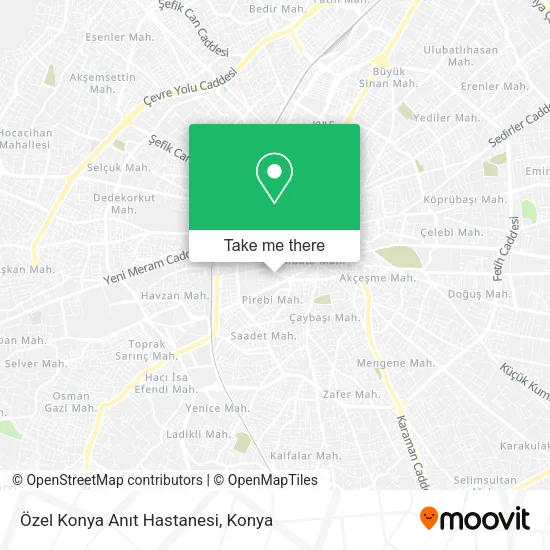 Özel Konya Anıt Hastanesi map