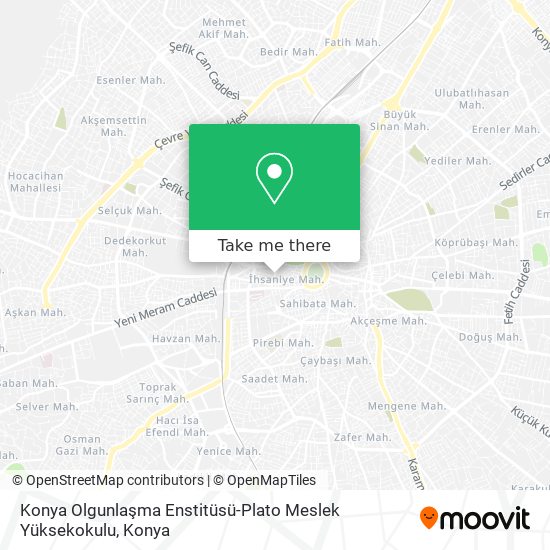 Konya Olgunlaşma Enstitüsü-Plato Meslek Yüksekokulu map