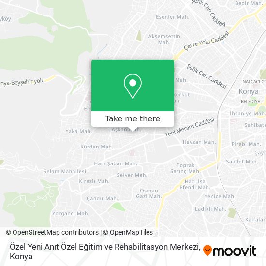 Özel Yeni Anıt Özel Eğitim ve Rehabilitasyon Merkezi map