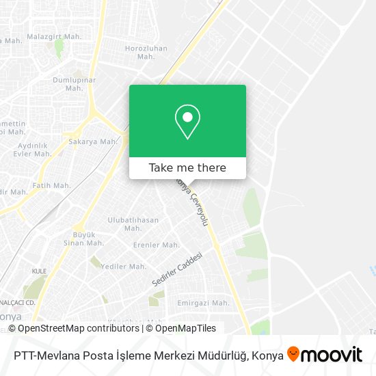 PTT-Mevlana Posta İşleme Merkezi Müdürlüğ map