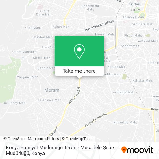 Konya Emniyet Müdürlüğü Terörle Mücadele Şube Müdürlüğü map
