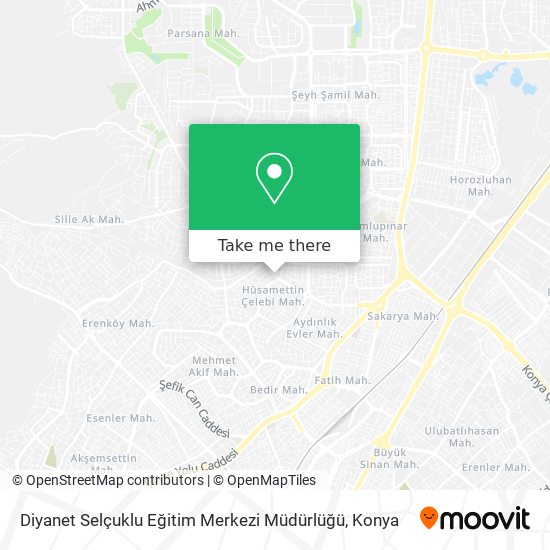 Diyanet Selçuklu Eğitim Merkezi Müdürlüğü map