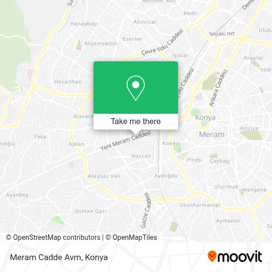 Meram Cadde Avm map