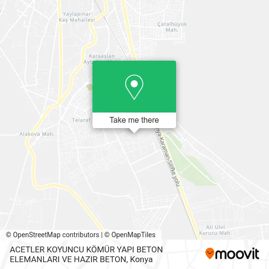 ACETLER KOYUNCU KÖMÜR YAPI BETON ELEMANLARI VE HAZIR BETON map