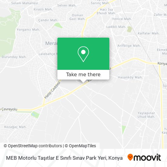 MEB Motorlu Taşıtlar E Sınıfı Sınav Park Yeri map