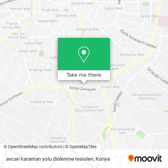 avcan karaman yolu dinlenme tesisleri map