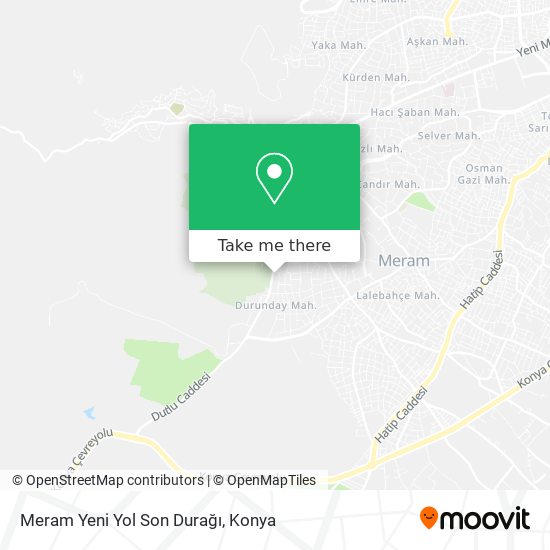 Meram Yeni Yol Son Durağı map