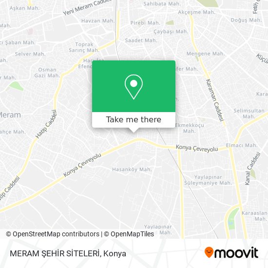 MERAM ŞEHİR SİTELERİ map