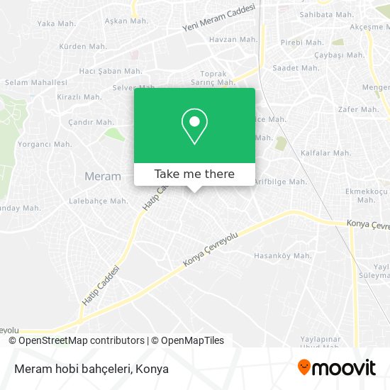 Meram hobi bahçeleri map