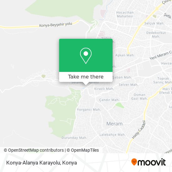 Konya-Alanya Karayolu map