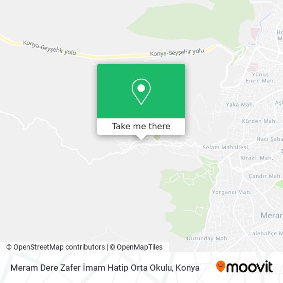 Meram Dere Zafer İmam Hatip Orta Okulu map