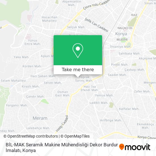 BİL-MAK Seramik Makine Mühendisliği Dekor Burdur İmalatı map