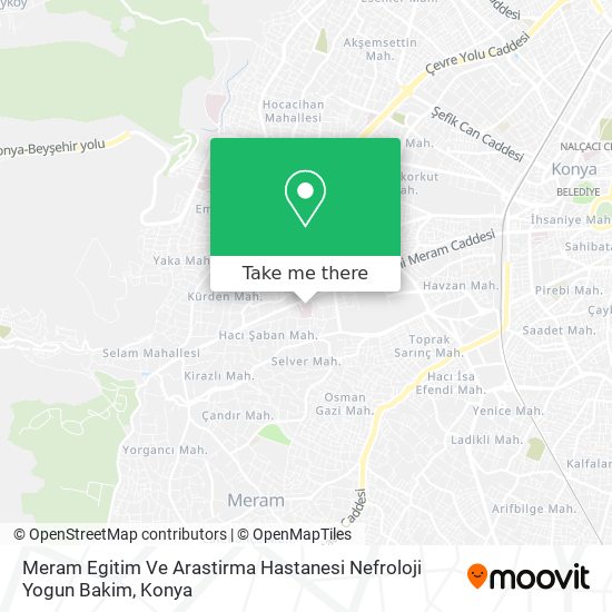 Meram Egitim Ve Arastirma Hastanesi Nefroloji Yogun Bakim map