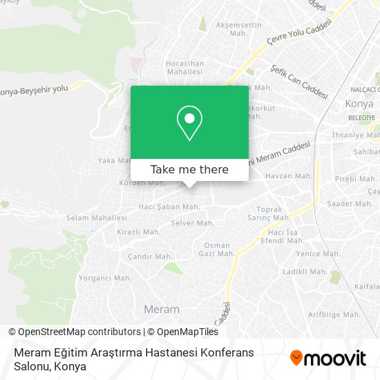 Meram Eğitim Araştırma Hastanesi Konferans Salonu map
