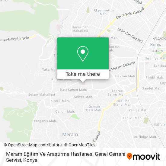 Meram Eğitim Ve Araştırma Hastanesi Genel Cerrahi Servisi map