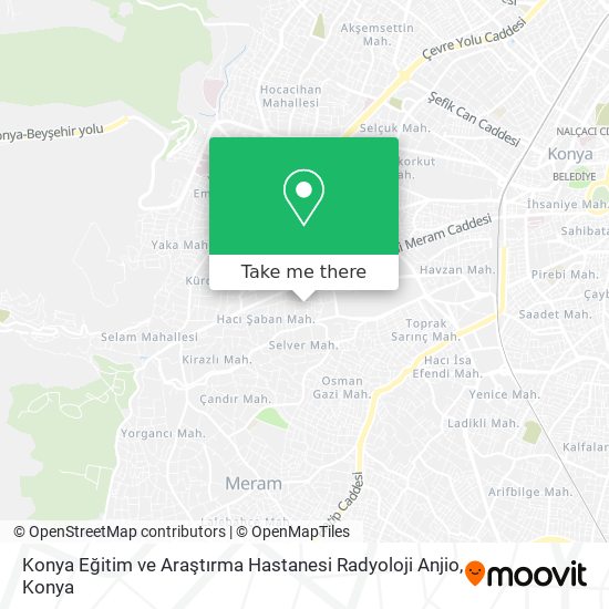 Konya Eğitim ve Araştırma Hastanesi Radyoloji Anjio map