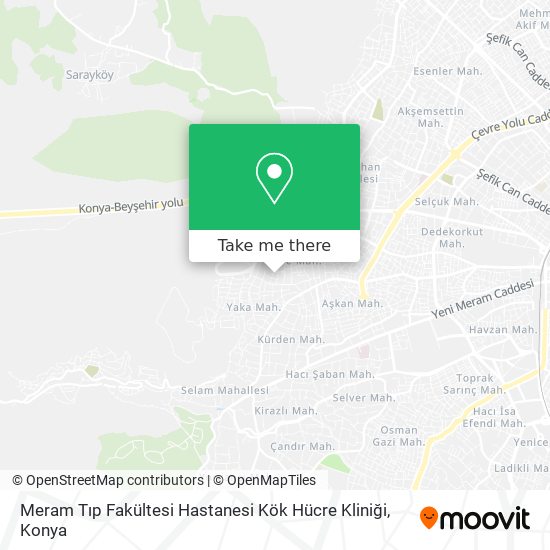 Meram Tıp Fakültesi Hastanesi Kök Hücre Kliniği map